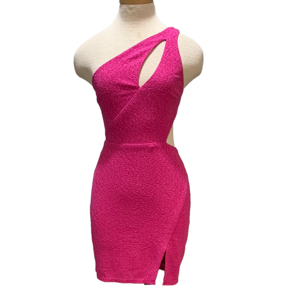City Vibe sz 5 hot pink one shoulder party/dance, formal dress
